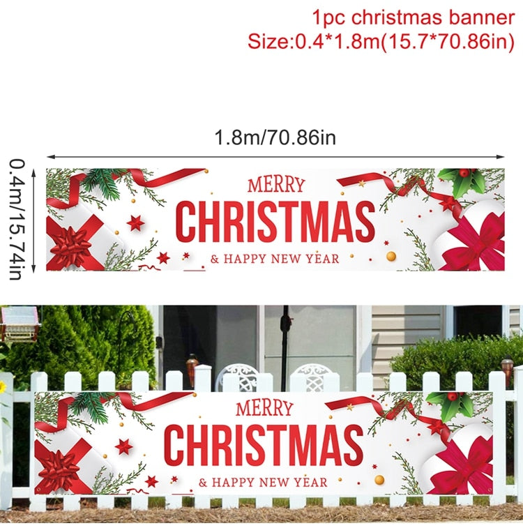 Christmas Outdoor Banner Backdrop