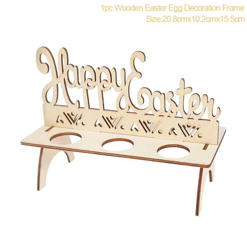 Easter Decoration for Home Wooden Easter Egg Holder