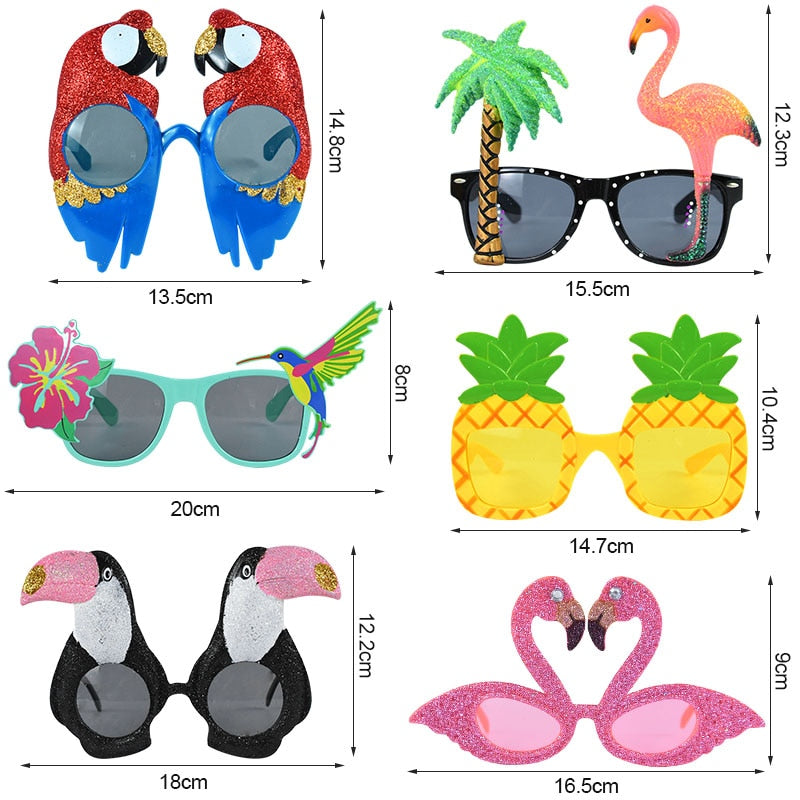 Hawaiian Party Sunglasses Flamingo