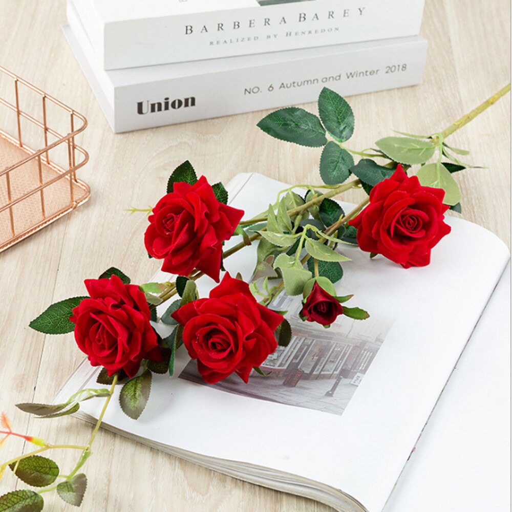 Velvet Corner Rose Flower Decoration Valentine's Day