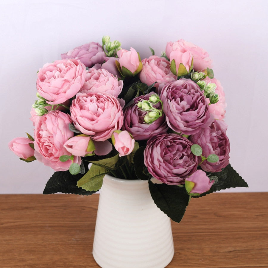 30cm Rose Pink Silk Bouquet