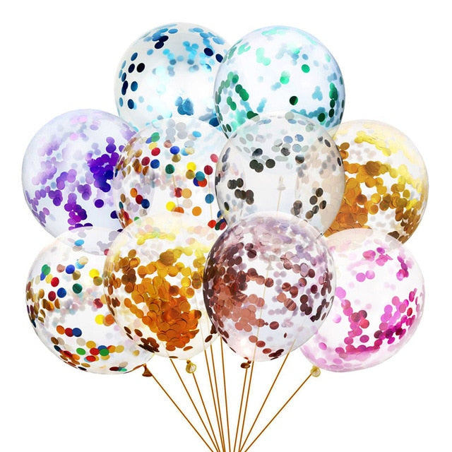 Rainbow Number Foil Balloons
