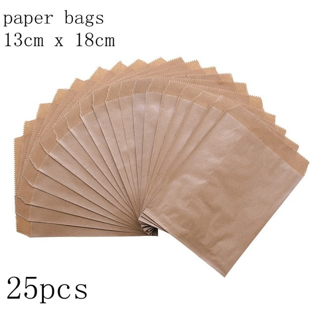 25pcs/pack 18cm Gift Bags Paper Pouch Rose