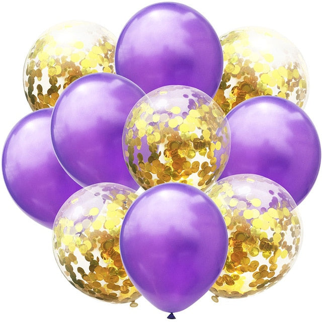 10pcs/lot Mix Rose Gold Confetti Balloons