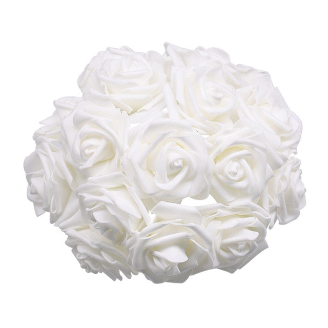 Artificial Rose Bouquet Decorative Foam Rose Flowers Bride Bouquets for Wedding Home Party Decoration Wedding Supplies