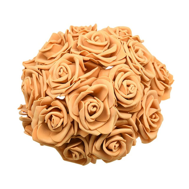 Artificial Rose Bouquet Decorative Foam Rose Flowers Bride Bouquets for Wedding Home Party Decoration Wedding Supplies