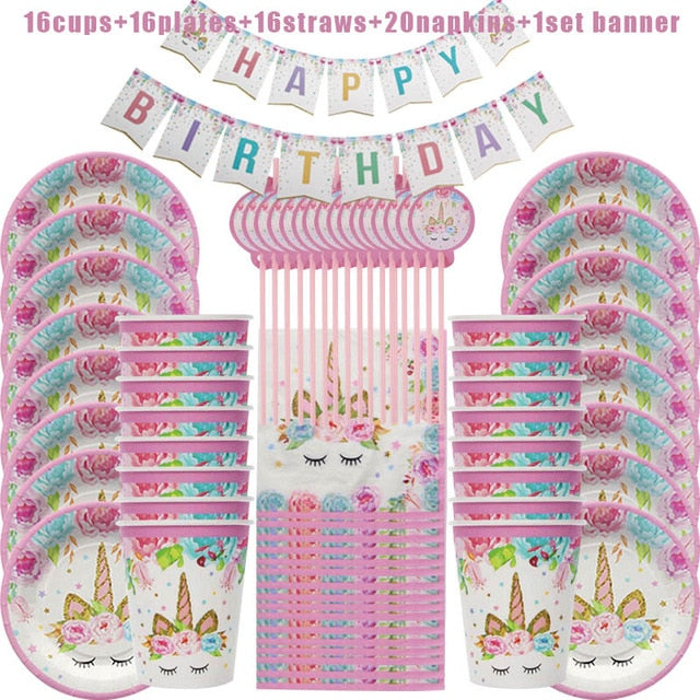 Unicorn Birthday Party Decoration Kids Tablecloth