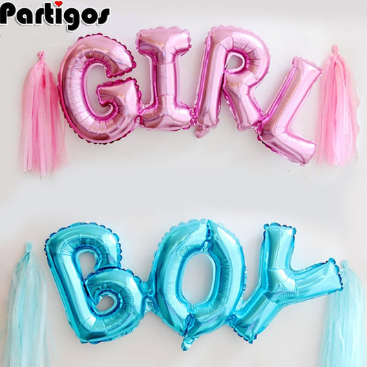 Link Baby Boy Girl letter Foil Balloons Baby Shower