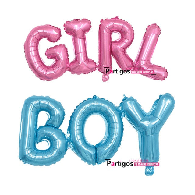 Link Baby Boy Girl letter Foil Balloons Baby Shower