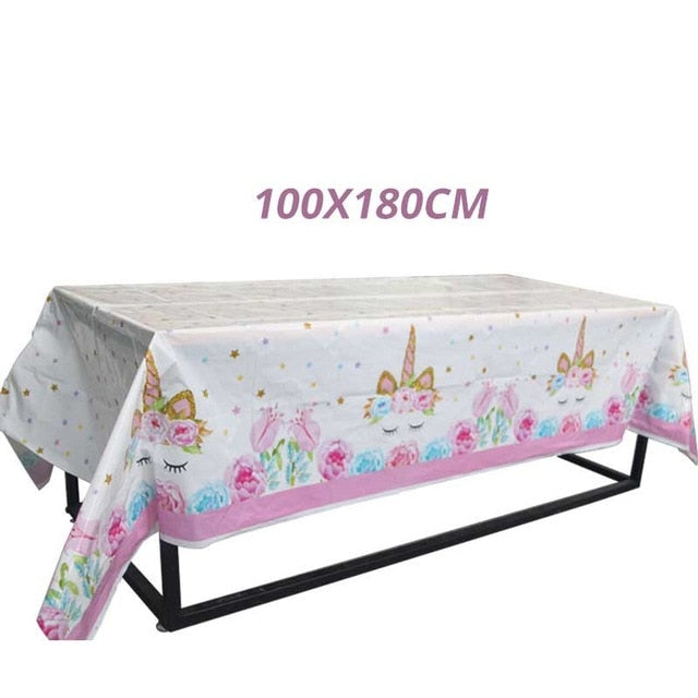 Unicorn Birthday Party Decors Disposable Tableware Kit