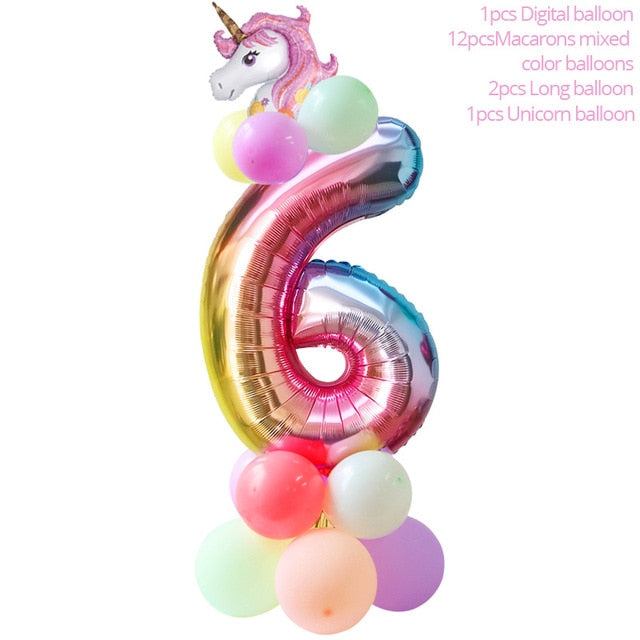 Unicorn Birthday Party Decors Disposable Tableware Kit