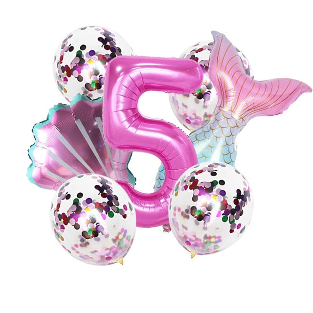 Mermaid Birthday Party Balloon Decoration