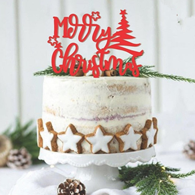 Merry Christmas Cake Topper decorations