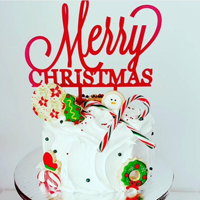 Merry Christmas Cake Topper decorations