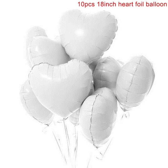 10pcs Multi Rose Gold Heart Foil Balloons Helium Balloon Birthday Party Decorations Kids Adult Wedding Valentine's Day Ballons