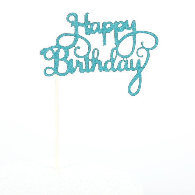10pcs Cake Decoration Happy Birthday Glitter