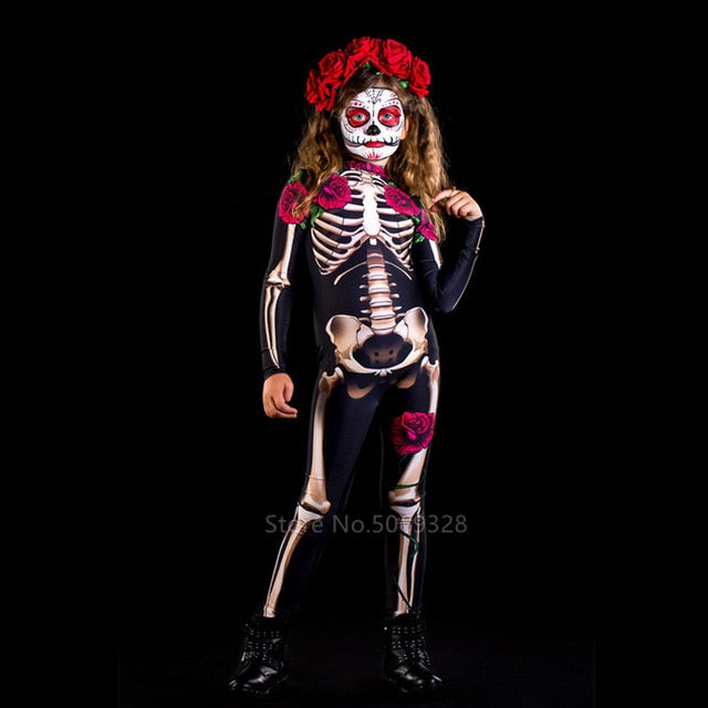 Skeleton Rose Sexy Women Halloween